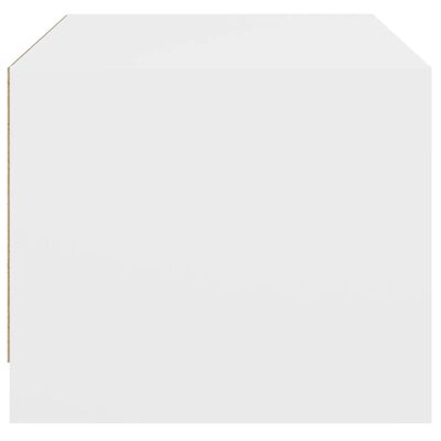 vidaXL Couchtisch mit Glastüren Weiß 68x50x42 cm
