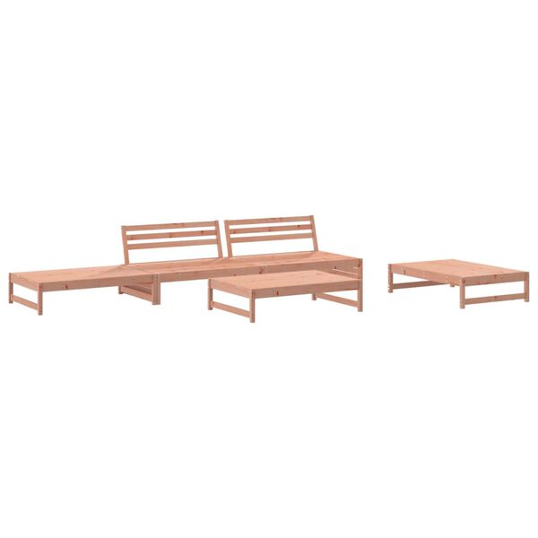 vidaXL 5-tlg. Garten-Lounge-Set mit Kissen Massivholz Douglasie
