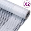 vidaXL Gitter-Abdeckplanen 2 Stk. 260 g/m&sup2; 1,5x15 m Wei&szlig;