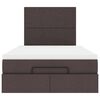 vidaXL Ottoman-Bett mit Matratze Dunkelbraun 120x200 cm Stoff