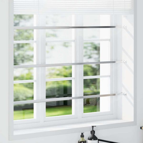 vidaXL Einstellbare Fenster-Sicherheitsstangen 3 Stk. 710-1200 mm