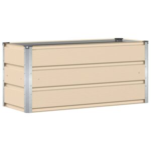 vidaXL Pflanzk&uuml;bel Elfenbein 100 x 40 x 45 cm Stahl