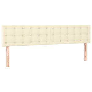 vidaXL Kopfteile Creme 160x5x78/88 cm Kunstleder