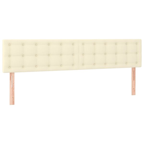 vidaXL Kopfteile Creme 160x5x78/88 cm Kunstleder