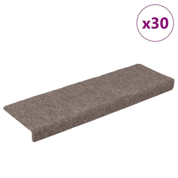 vidaXL Stufenmatten Selbstklebend 30 Stk. 65x21x4 cm Beige Rechteckiger Rand