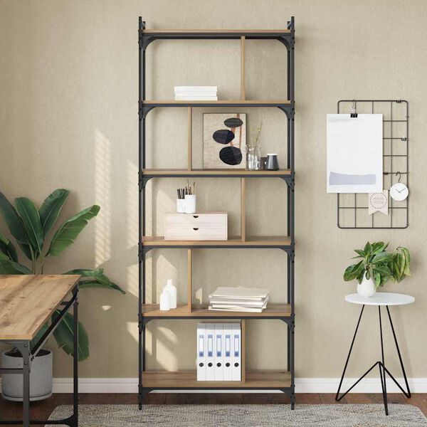 vidaXL Bücherregal Artisan-Eiche 76 x 32 x 192 cm Holzwerkstoff