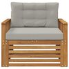 vidaXL Outdoor-Sofagarnitur Massives Akazienholz und Polyester Natur