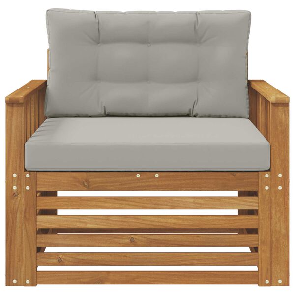 vidaXL Outdoor-Sofagarnitur Massives Akazienholz und Polyester Natur