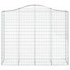 vidaXL Gabionen mit Hochbogen 40Stk. 200x50x160/180cm Verzinktes Eisen