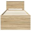 vidaXL Tagesbett Sonoma Eiche und Schwarz 90 x 200 cm Holzwerkstoff