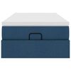 vidaXL Ottoman-Bett mit Matratze Blau 90x190 cm Stoff