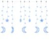 vidaXL Lichterketten Stern und Mond Fernbedienung 345 LED Blau