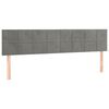 vidaXL Kopfteile Hellgrau 200x5x78/88 cm Samt