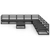 vidaXL 10-tlg. Garten-Lounge-Set Schwarz Massivholz Kiefer