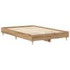 vidaXL Bettgestell ohne Matratze Artisan-Eiche 135x190cm Holzwerkstoff