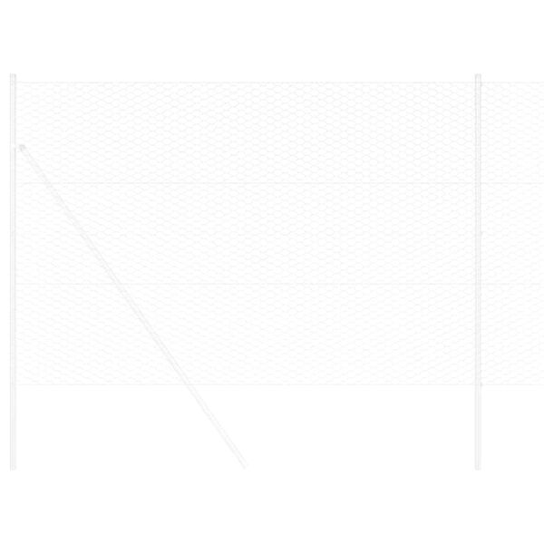 vidaXL Hexagonzaun Silber 1.6 x 25 m Verzinkter Stahl