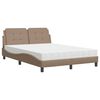 vidaXL Bettgestell ohne Matratze "Zadar" Cappuccino-Braun 120x200 cm