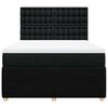 vidaXL Boxspringbett mit Matratze Schwarz 160x200 cm Stoff