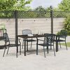 vidaXL Garten Essgruppe 5 pcs Anthrazit Pulverbeschichteter Stahl
