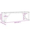vidaXL Couchtisch-Gestell in O-Form 140x30x43 cm Stahl