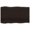 vidaXL Tischplatte 100x60x2 cm Massivholz Eiche Behandelt Baumkante