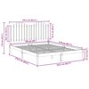 vidaXL Massivholzbett Extra Lang ohne Matratze 160x210 cm