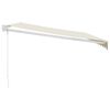 vidaXL Markise Einziehbar Creme 4,5x3 m Stoff und Aluminium