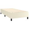 vidaXL Boxspringbett mit Matratze Creme 100x200 cm Kunstleder