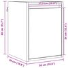 vidaXL Wandschrank Wachsbraun 30 x 30 x 40 cm Massives Kiefernholz
