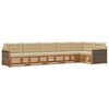 vidaXL Outdoor-Sofagarnitur 6 Stk. Natur und Beige