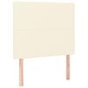 vidaXL Boxspringbett mit Matratze Creme 80x200 cm Kunstleder