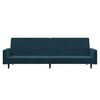 vidaXL Schlafsofa 2-Sitzer Blau Samt