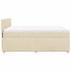 vidaXL Boxspringbett mit Matratze Creme 140x190 cm Stoff