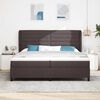 vidaXL Boxspringbett mit Matratze Dunkelbraun 200 x 200 cm Stoff