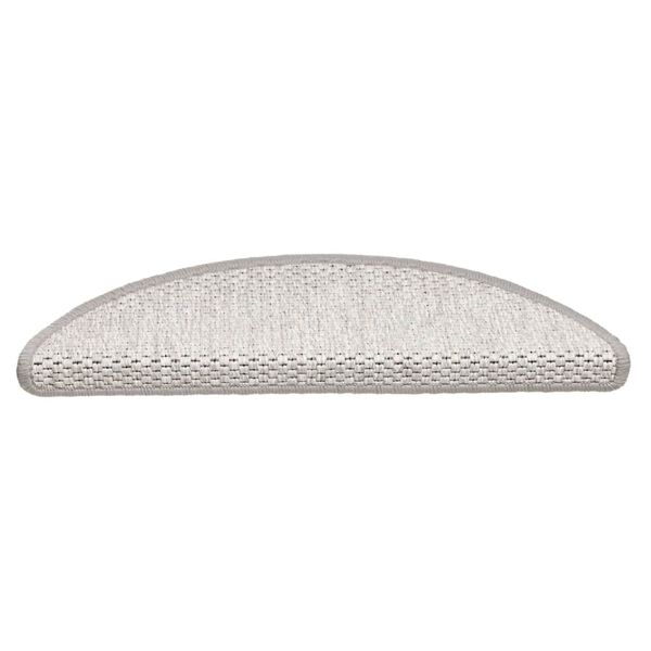 vidaXL Stufenmatten Selbstklebend Sisal-Optik 30Stk. 56x17x3cm Silbern