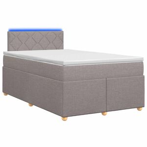 vidaXL Boxspringbett mit Matratze Taupe 120 x 200 cm Stoff