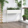 vidaXL Hochbeet Gartenpflanzer Wei&szlig; 100 x 26 x 82 cm Stahl