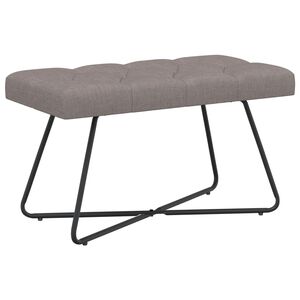 vidaXL Bank mit Knopfheftung Taupe 80 x 40 x 46 cm Stoff