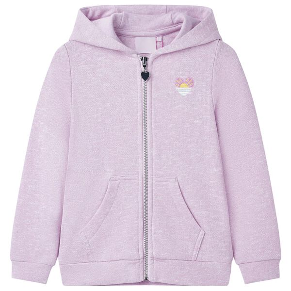 Kinder-Kapuzenpullover mit Rei&szlig;verschluss Lila 140