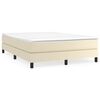 vidaXL Boxspringbettgestell Creme 140x200 cm Kunstleder