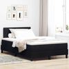 vidaXL Boxspringbett mit Matratze mit LED Schwarz 120 x 190 cm Stoff