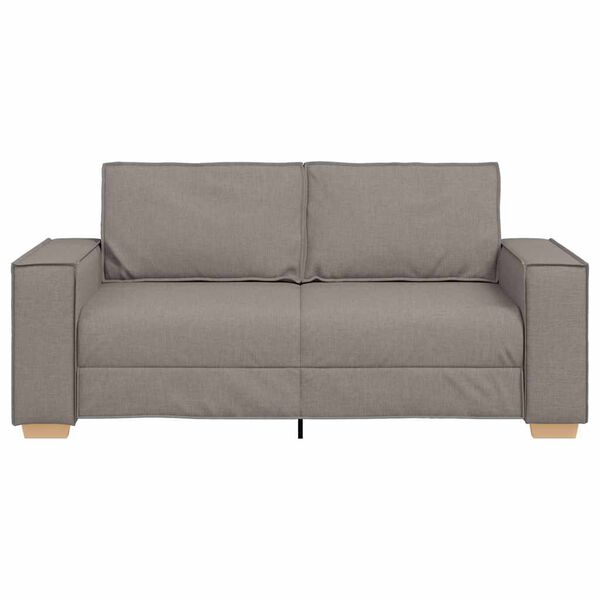 vidaXL 2-Sitzer Sofa Taupe 180x78x84 cm Stoff