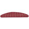 vidaXL Selbstklebende Treppenschoner 15 pcs Rot 56 x 17 x 3 cm