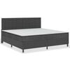 vidaXL Boxspringbett Dunkelgrau Stoff 200x200 cm
