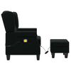 vidaXL Massagesessel mit Hocker Schwarz Stoff