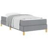vidaXL Boxspringbett mit Matratze Hellgrau 90 x 190 cm Stoff