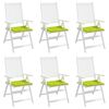 vidaXL Gartenstuhl-Kissen 6 Stk. Knallgrün 40x40x3 cm Oxford-Gewebe