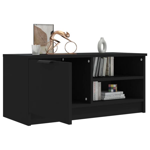 vidaXL TV-Schrank Schwarz 80x35x36,5 cm Holzwerkstoff