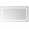vidaXL LED-Badezimmerspiegel Transparent 90 x 50 cm Geh&auml;rtetes Glas