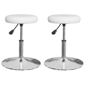 vidaXL Esszimmerst&uuml;hle 2 Stk. Wei&szlig; Kunstleder